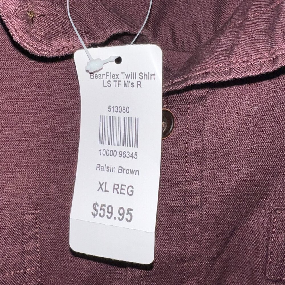 NWT L.L. Bean Men's Bean Flex Twill Long Sleeve Button Down Shirt Size XL-Reg - Picture 3 of 8